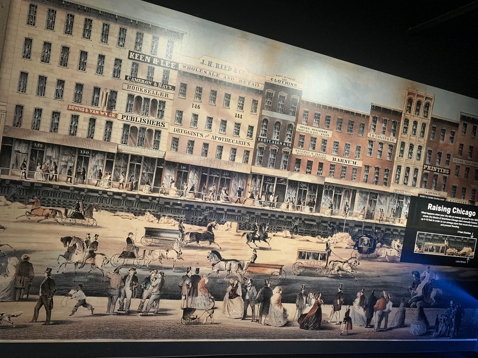 The "Raising Chicago" exhibit in the museum at the entrance to the observation deck